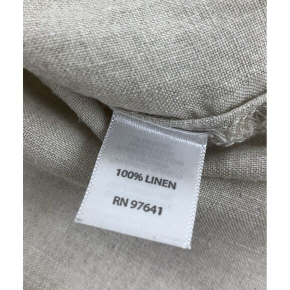J Jill Linen Button Down Collared Shirt Tan Lightweight Breathable Womens Large - Picture 11 of 12